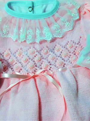Vestido luxo calça body renda bordado amêndoa bebê rosa ref