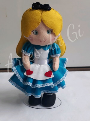 Alice no país das maravilhas em feltro