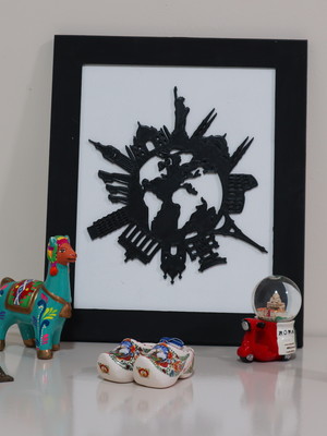 Quadro - viagens origami