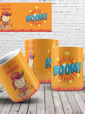 Caneca profissão bombeiro