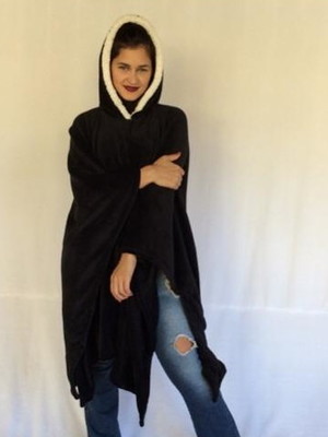 Poncho com capuz
