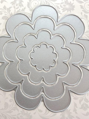 Kit com 4 facas de corte metal flor 9 pétalas