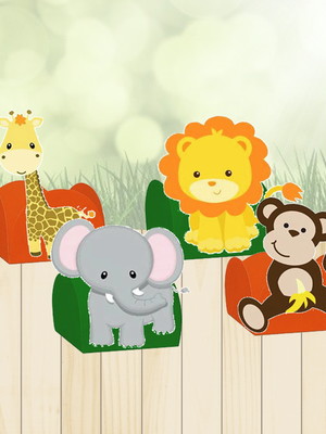 Forminhas para doces 3d tema safari