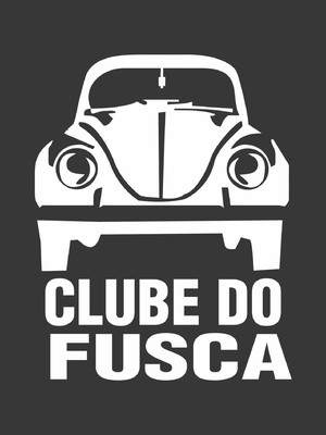2x adesivos cor branco volkswagen clube do fusca 12x10