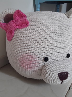 Puff ursinha com capa removível