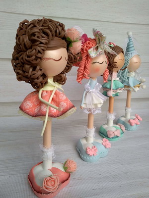 Kit ponteiras caneta boneca que escreve