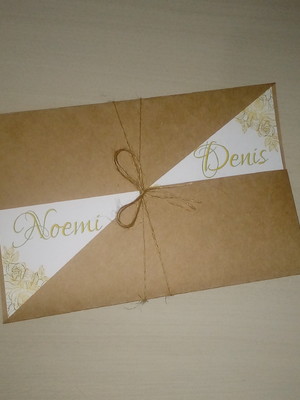 Convite noemi e denis - dourado golden hour