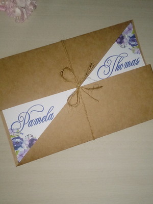 Convite pamela e thomas - papelaria ultra violet