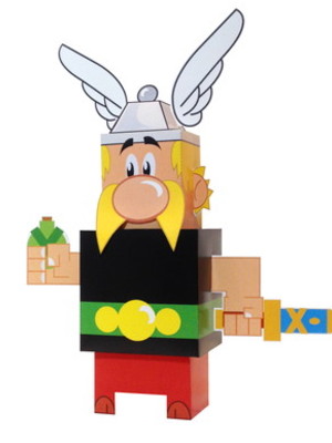 Asterix - boneco papel decoracao presente festa miniatura