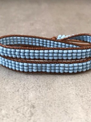 Pulseira tear 2 voltas miçangas