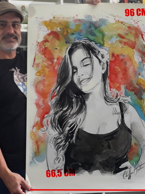 Desenho realista grande - pintura retrato até 2 pessoas