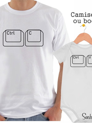 Camiseta algodão dia dos pais ctrl+c ctrl+v