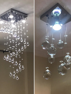 Kit com 2 lustres de cristal