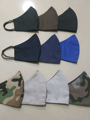 Kit 10 máscaras masculinas 100% algodão