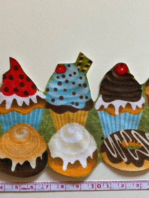 1 patch aplique termocolante 5 cupcakes e doces