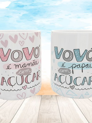 Kit caneca vovô e vovó
