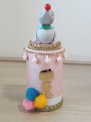 Cofrinho personalizado circo rosa