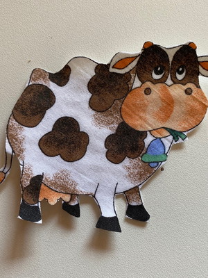 2 patch aplique termocolante vaca com chocalho (2 unidades)