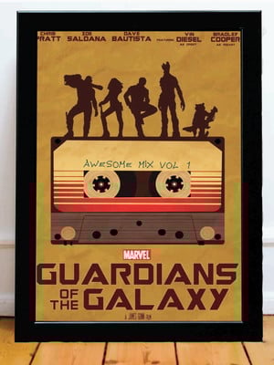 Quadro guardiões da galaxia - com moldura