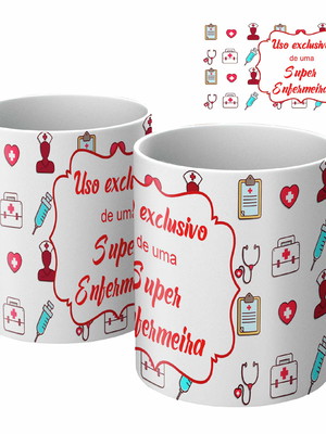 Caneca personalizada para presente exclusivo enfermeira