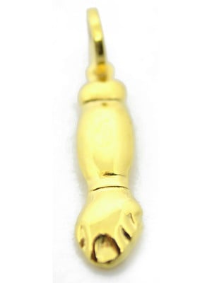 Pingente em ouro 18k pé de coelho, figa da sorte p151