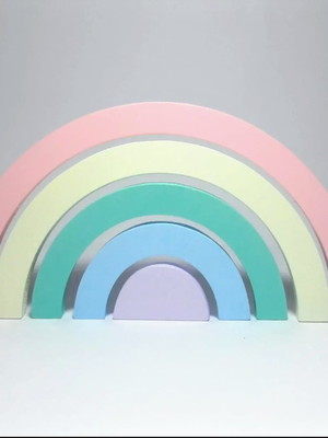 Arco´íris em mdf enfeite de mesa