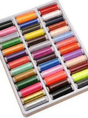 Oferta kit 39 linhas coloridas de costura pequenos consertos