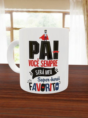 Caneca pai meu herói favorito