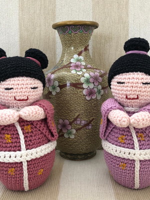 Japonesa em amigurumi