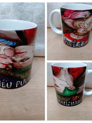 Caneca arlequina e coringa