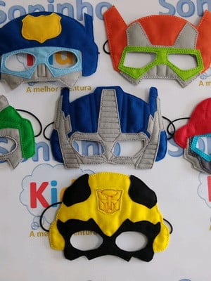 Máscaras transformers rescue bots infantil