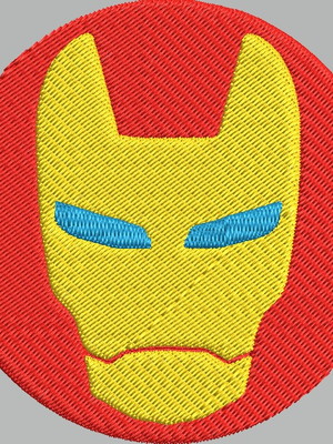 Matriz de bordado logo homem de ferro