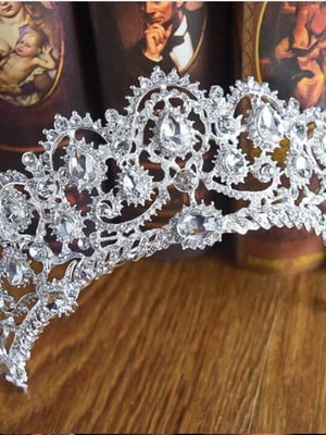 Coroa tiara noiva debutantes casamento linda prata 013