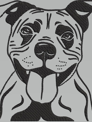 Matriz de bordado pit bull