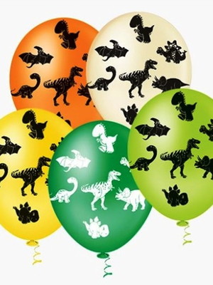 25 bexigas balões dinossauros 10"