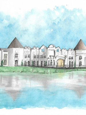 Aquarela para convite de casamento