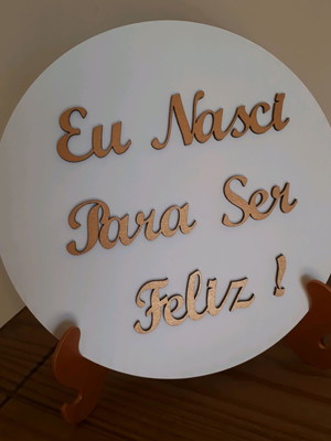 Quadro eu nasci pra ser feliz