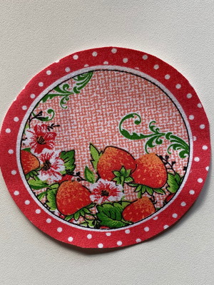 3 patch aplique termocolante circulo morangos (3 unidades)
