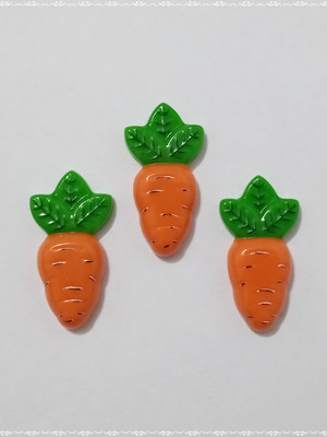 Kit com 10 apliques de cenoura (aplique 3,8 x 2,0)
