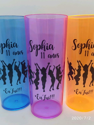 Copo long drink balada neon