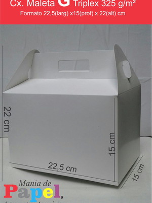 25 caixas maleta branca grande