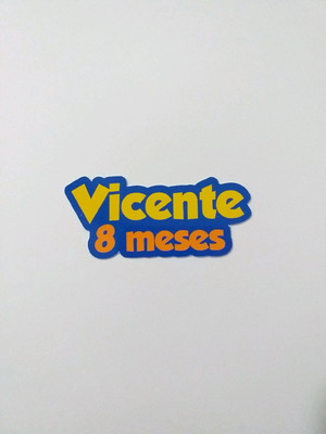 Aplique nome galinha pintadinha 5cm