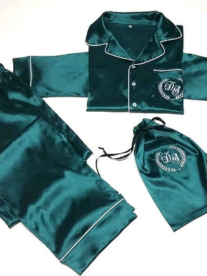 Conjunto pijama de cetim masculino