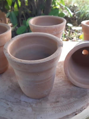 5 vasos pote de barro rustico para cactos suculentas plantas