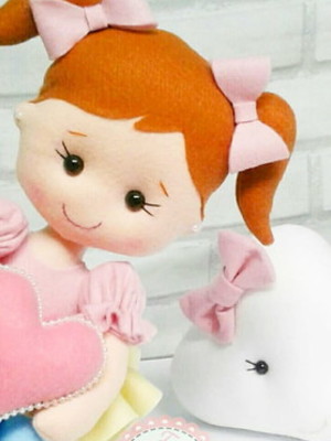 Kit chuva de amor em feltro