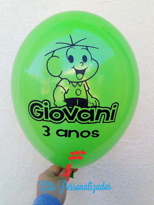 Bexiga personalizada cebolinha