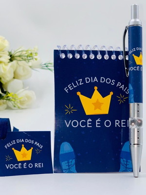 Bloquinho c/ caneta personalizado dia dos pais