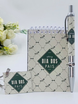 Bloquinho c/ caneta personalizado dia dos pais