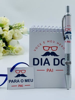 Bloquinho c/ caneta personalizado dia dos pais