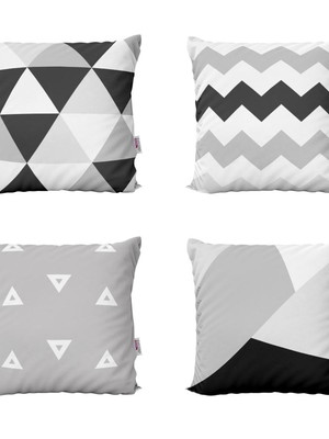 Almofadas decorativas preto e branco para sofá 40x40
